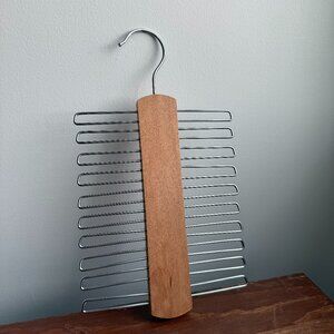 Wooden Tie Closet Hanger Vintage Metal Made in Germany MCM